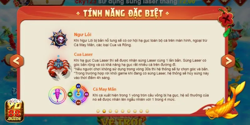 Tận hưởng các tính năng có 1 0 2 tại Bắn Cá Yo 88 